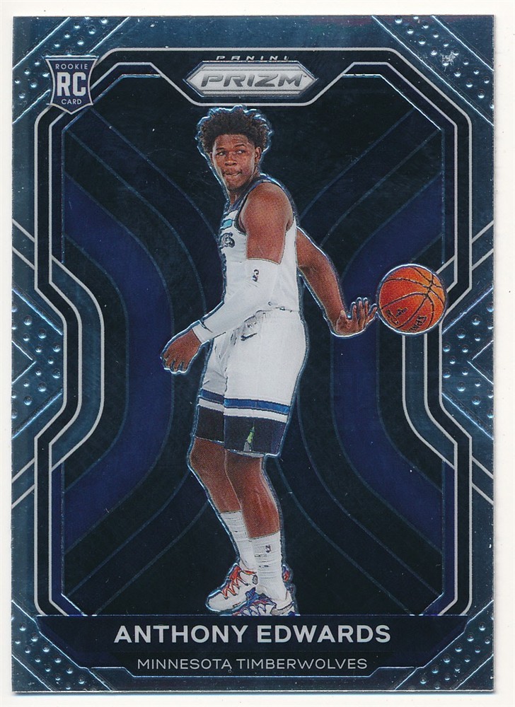 ANTHONY EDWARDS 2020/21 PANINI PRIZM #258 RC ROOKIE MINNESOTA TIMBERWOLVES MINT