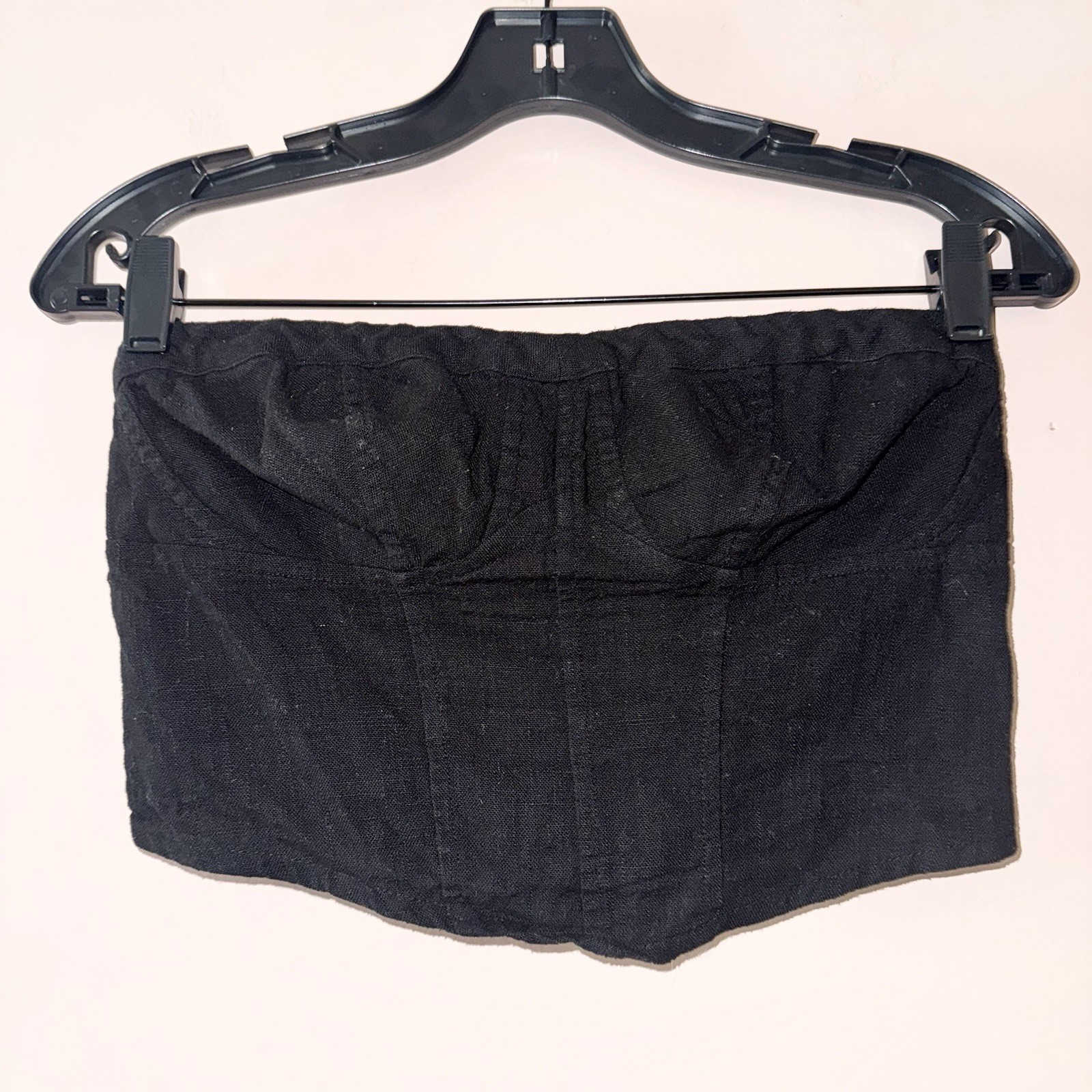Free People Black Leilani Strapless Corset Style Tube Top Size S