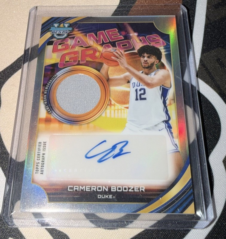 2026 Topps Bowman Best Cameron Boozer Game Worn Patch Auto GG-CB