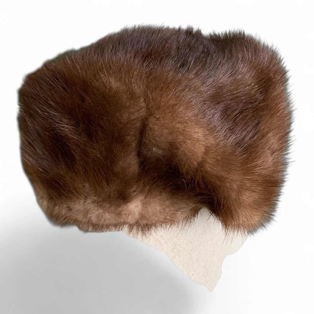 Gorro Ruso De Piel De Mapache Real – Ushanka – Mujer – Marrón – Talla única – Invierno