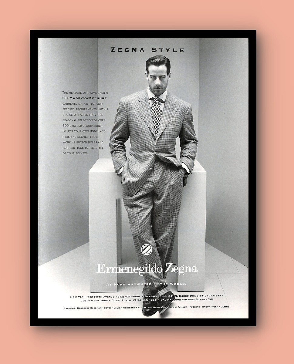1996 Ermenegildo Zegna PRINT AD High Performance Tailoring
