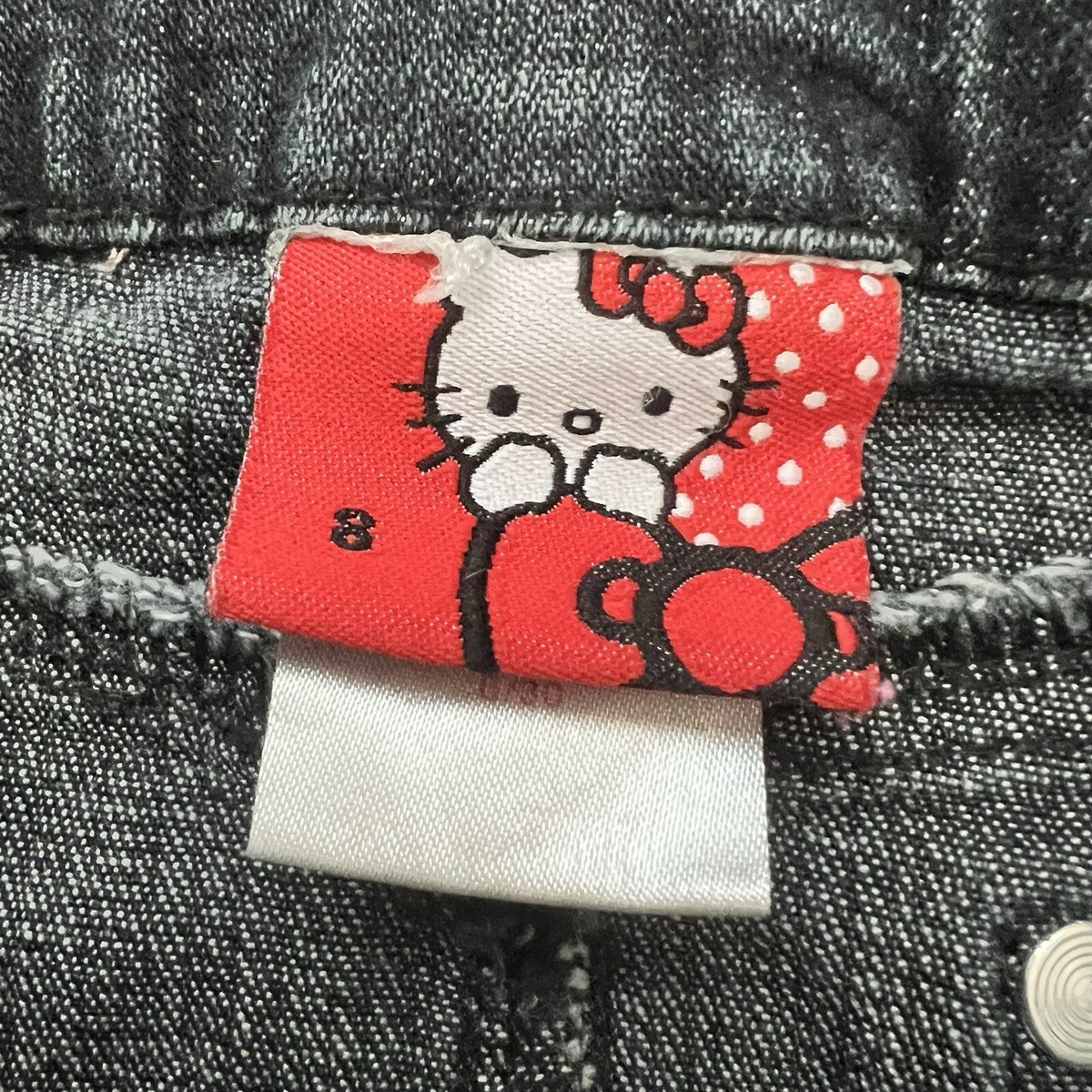 Vintage Y2K Sanrio Hello Kitty Denim Embroidered Mini Jean