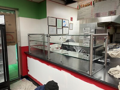 96'' Pizza Display Case Stainless Steel Frame With Two 16  Shelves