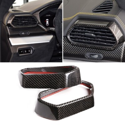 Carbon Fiber Side Air Outlet Vent Cover Trim Fit For LAMBORGHINI URUS 2018-2021