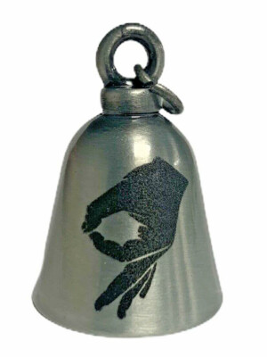 Gotcha Hand Game Motorcycle 'Evil Spirits' Biker Guard Bell Harley. Silver Bell