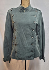 Nwt $148 Marrakech Anthropologie Moto Military Cotton Corduroy & Knit Jacket