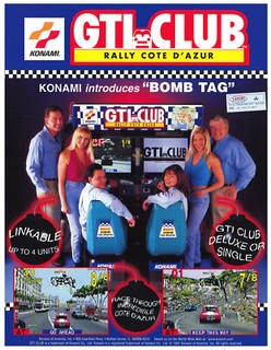 GTI Club by Konami Video Arcade Flyer / Brochure / Ad /