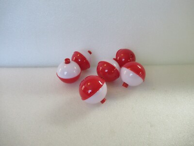 6  1.75'' FISHING BOBBERS Large Round Ball Floats Plastic Snap on Float Choice