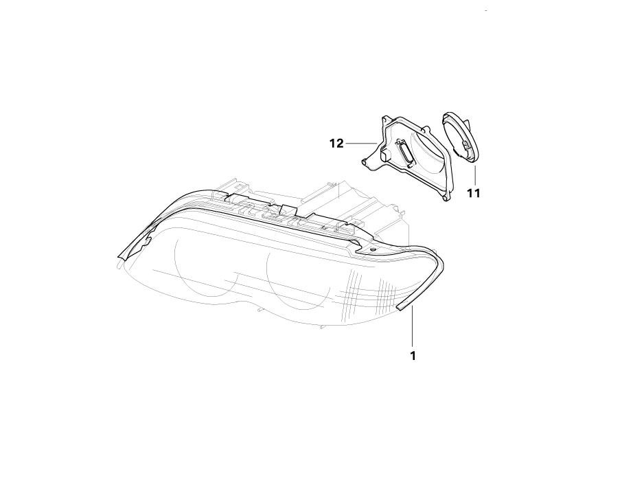 BMW Genuine Right Driver Side OS Low Beam Covering Cap E53 X5  
