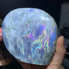 880g Natural Purple Labradorite Free Form Ornament Crystal Quartz Reiki 97mm