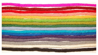 Regenbogen Dreadlocks - 16 handgefertigte gefilzte Merinowolle Dreads