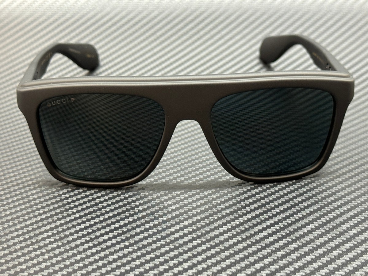 ● GUCCI ● サングラス Black / Polarized Grey Gradient 52mm GUCCI GG1570S 006 Matte Black Grey Polarized Men's 57 mm