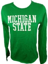 NEW Michigan State Spartans Youth Girls Sizes S-M-L-XL Green Long Sleeve Shirt