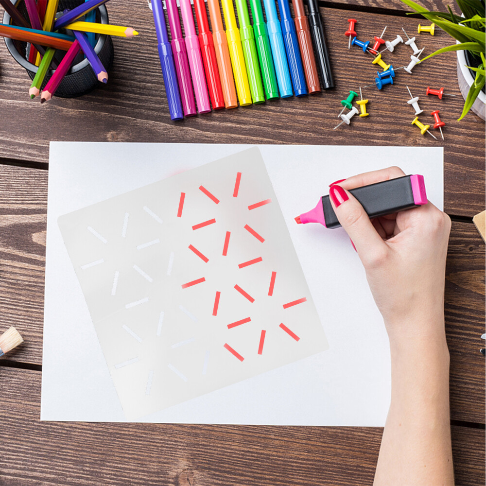 24 Pcs Template Paint Stencils Walls Wall Decor Ceramic Tile eBay