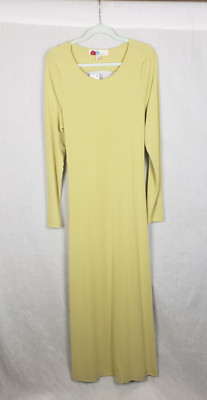 Free People FP Beach Open Back Maxi Dress XL Tie Back Dried Moss Gold Casual