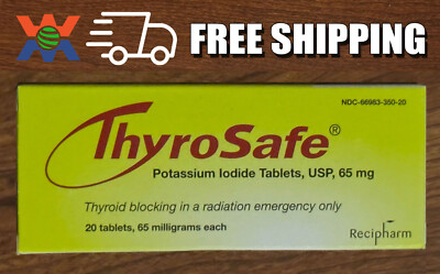 ThyroSafe Potassium Iodide Tablets - 20 Count, 65mg - 2031 Expiration