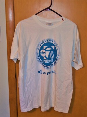  ABC NEWS T SHIRT CHANNEL 7 WASHINGTON D.C. BUREAU MENS EXTRA LARGE VINTAGE XL