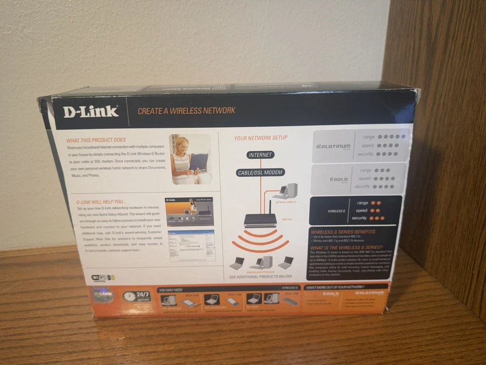 D-Link WBR-1310 54 Mbps 4-Port 10/100 Wireless G Router - Image 3 of 4