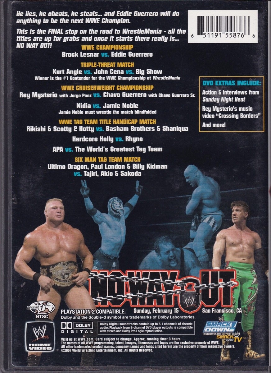 Eddie Guerrero WWE No Way Out 2004 WWE Wrestling PPV DVD Brock