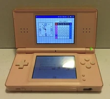 Nintendo DS Lite Pink Handheld Video Game Console works with Bottom Screen Issue