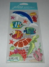 Jolee's Boutique Felt Sea Life 11 PC  Dimensional Stickers 50-50641