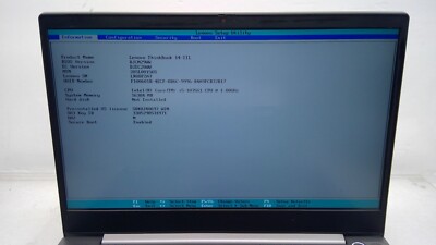 Lenovo ThinkBook 14-IIL 14'' Laptop i5-1035G1@1.0GHz 16GB RAM (No HDD/Back Cover)