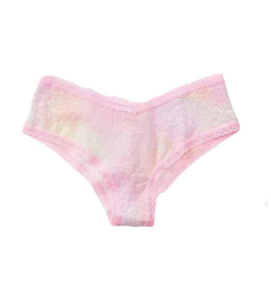 Vs Victorias Secret Pink Wear Everywhere Lace Cheekster Panty PinkDaisy Cloud S