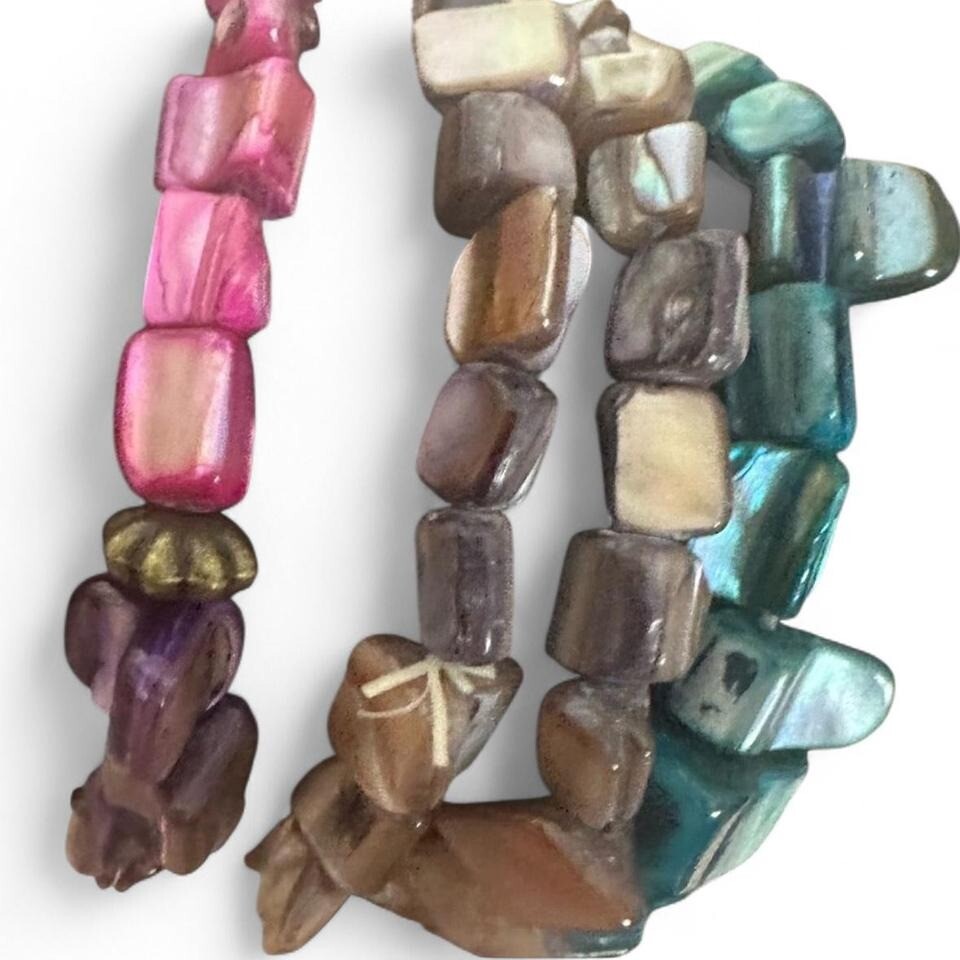Stretch Beaded Multi Colored Bracelet Bundle - image 1