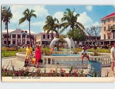 Postcard Rawson Square and Fountain Nassau Bahamas