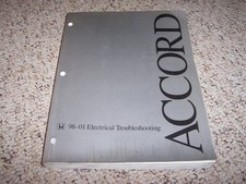 1998- 2001 Honda Accord Electrical Wiring Diagram Manual 1999 2000 Sedan Coupe