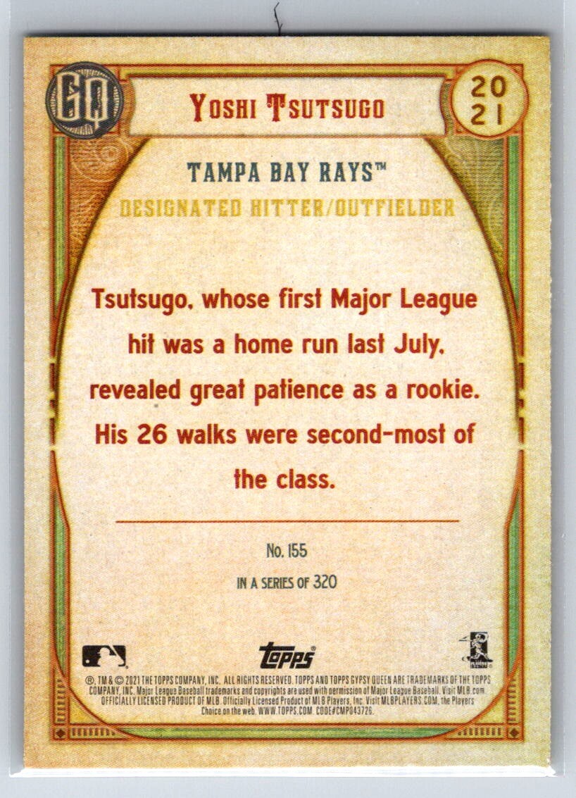 2021 Topps Gypsy Queen #155 Yoshi Tsutsugo | eBay