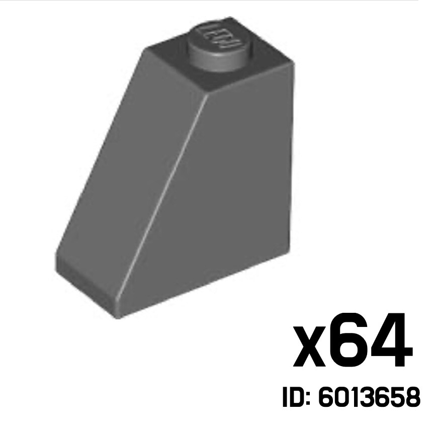 LEGO X64 ROOF TILE 2X1X2 Dark Stone Grey Color 60481 6013658 | eBay
