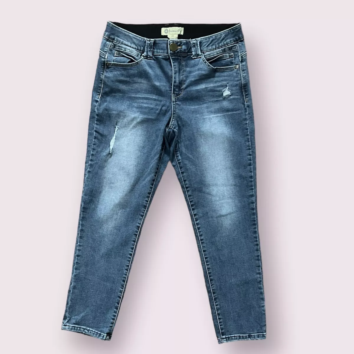 Cropped jeans shop elasticated waist