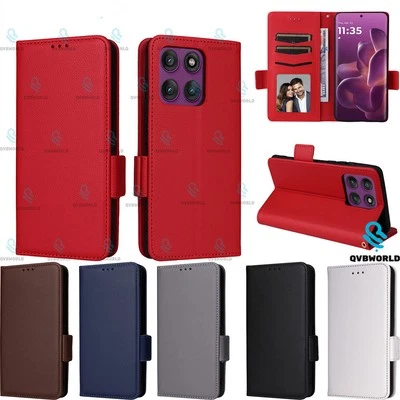 QVBWORLD Custodia telefono flip pelle per Motorola Edge 60 Pro 60 50 40 20 custodia portafoglio