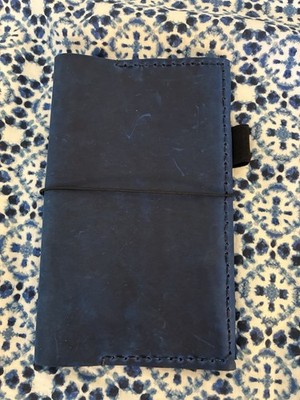 Set Of Two Handmade Genuine Leather B6 Slim Notebook Covers