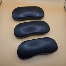 Lot 3 Ray-Ban Eyeglass Sunglass Cases Black Hard Leather CASE ONLY Travel