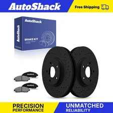 Front Drilled Slotted Brake Rotors Ceramic Pads for Honda Pilot Acura MDX