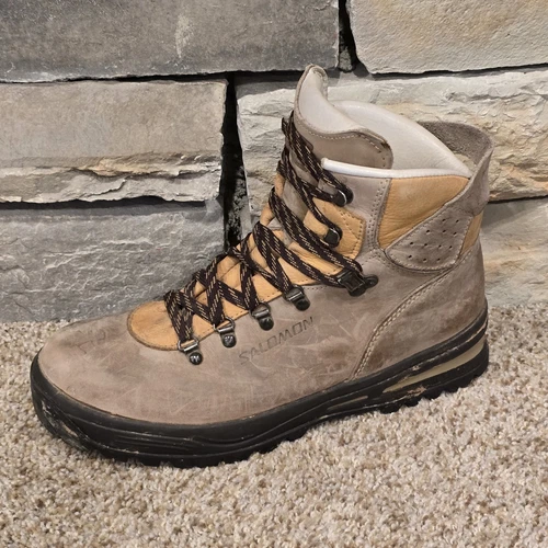 Stivali da alpinismo SALOMON CONTAGRIP da donna 9 US 41 1 3 EU in pelle marrone