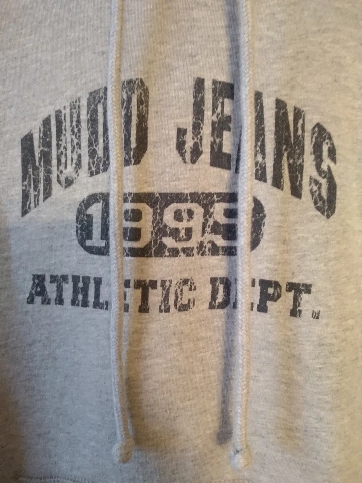 Moletom com capuz vintage Mudd cinza e marinho Y2K feminino/Jrs tamanho M - Imagem 2 de 4