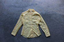 Vintage 50s 60s McClures Western Yellow Pearl Snap Shirt size small 17x23