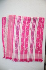 Authentic Louis Vuitton Scarf Shawl Stole Wrap 65 Silk 35 Wool Multicoor Used