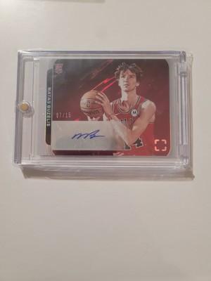 Matas Buzelis 2024-25 Panini Photogenic /15 Auto Wedges RC Bulls 