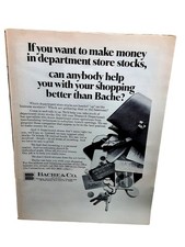1969 Bache & Co Investment Vintage Print Ad Stock Market Brokerage