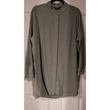 LC Waikiki Tunic Shirt 46 Olive Green Collar ...