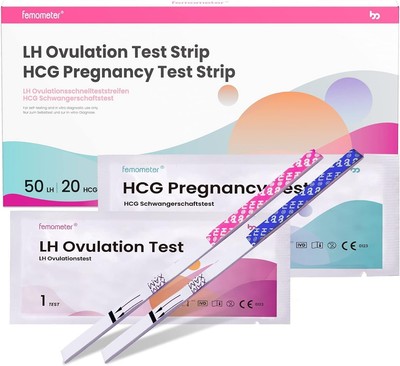 Femometer 50 ovulationstest + 20 Schwangerschaftstest 25 miu/ml optimaler