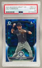 2248 Colt Emerson 2023 Bowman Chrome Draft Sapphire #BDC-42 1st RC PSA 10