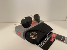 Ray-Ban RB3026 Aviator Sunglasses Grey Lense Gold Frame 62mm Lens