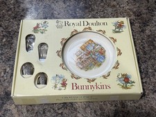 Royal Doulton Bunnykins Baby Set And Growing up dish set NEW 1980 1981 vintage