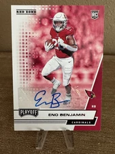 2020 Panini Playoff Rookies Red Zone Auto Eno Benjamin #258 Rookie Auto RC