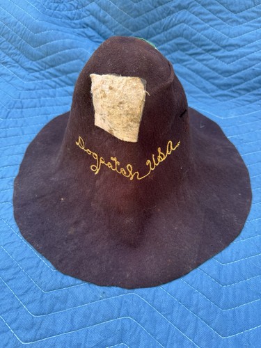 Vintage Dogpatch USA Arkansas Souvenir Felt Hillbilly Hat Original Theme Park